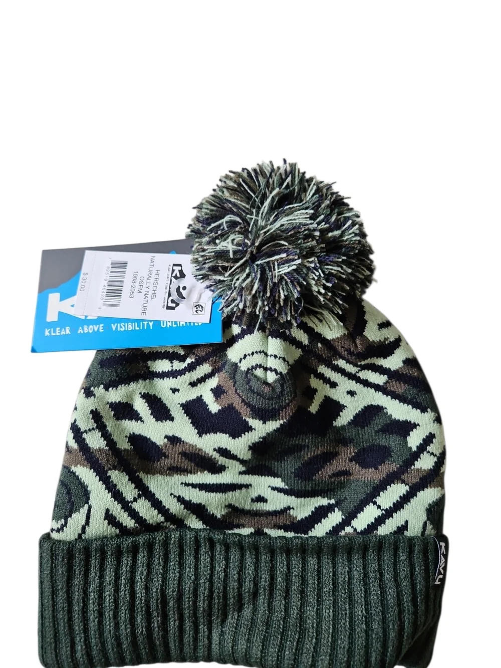 KAVU Natureschel Beanie in Osem | NWT | Pom Pom Hat